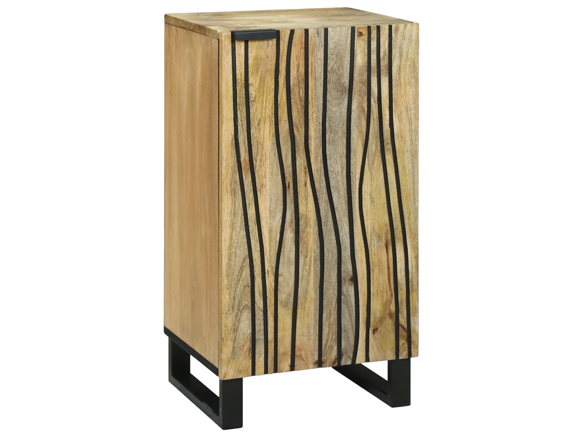 Conjunto 1 Buffet Vidaxl Castanho Madeira De Mangueira Maciça (40 X 33 X 75 Cm)