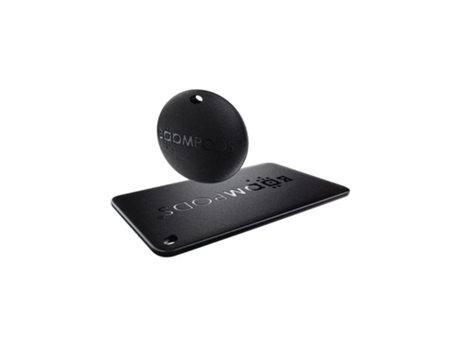 Boomcard e Boomtag Connected Tracker com Apple Find My Black Boompods