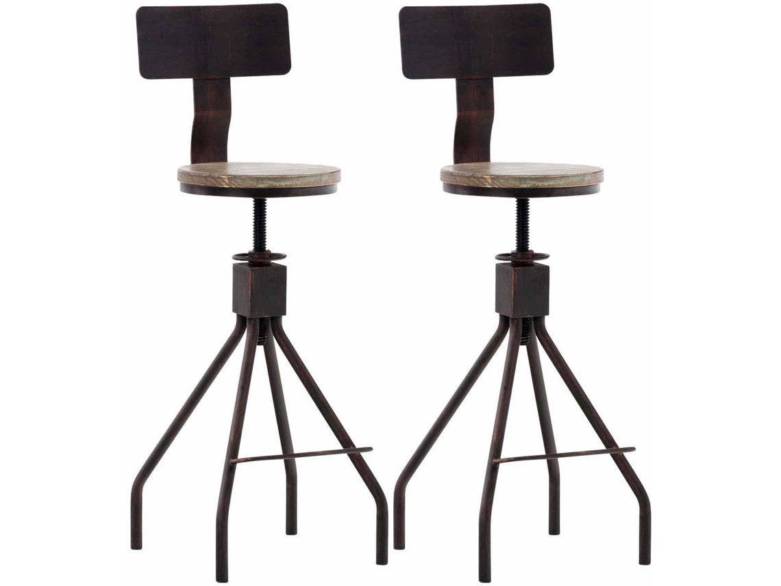 Conjunto de 2 bancos de bar Elko bronze CLP