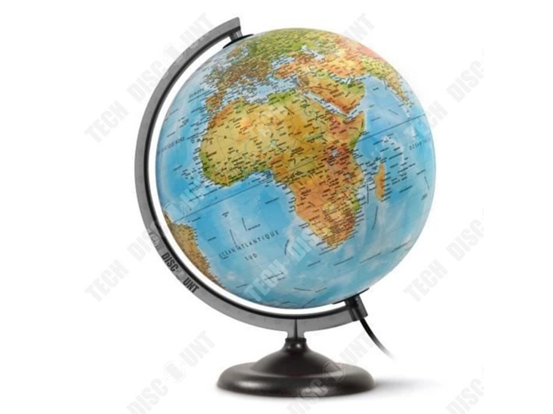 Globo Terrestre Desconto Técnico Plástico Hd 30 Cm Suporte De Metal Demonstração Educativa Tech Discount