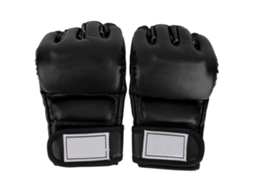 Luvas De Boxe Com Meio Dedo Para Homem Treinamento Kickboxing Sanda Muay Thai Preto