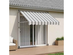 Vidaxl Toldo Retrátil Manual Antracite E Branco 100 Cm