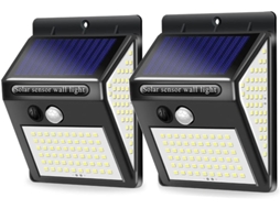 Conjunto de 2 luminárias solares de parede com 144 LEDs IP65 AQUAFORGE