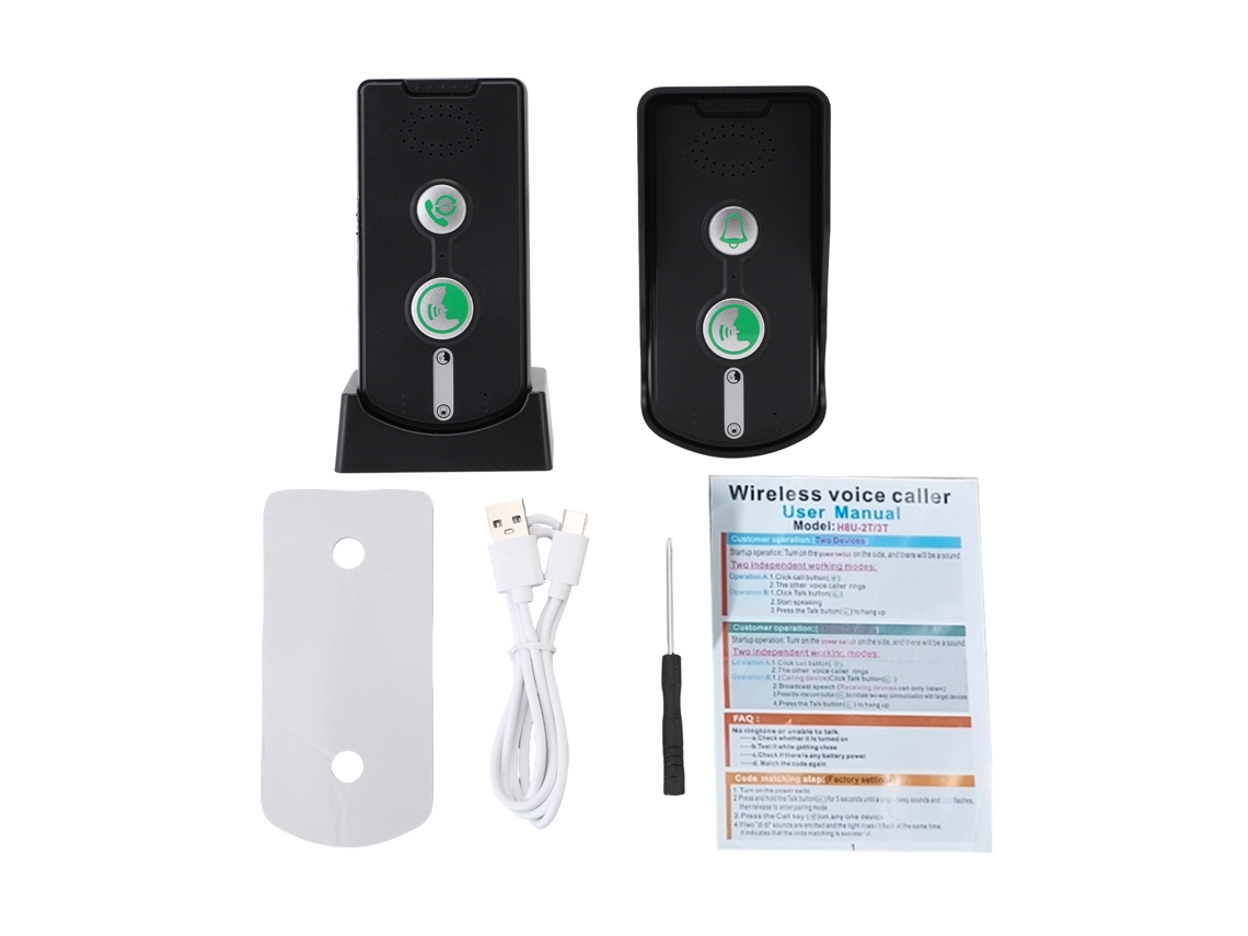 Laxiscreed Interfone Sem Fios De Porta, Comunicação Dupla E Mãos Livres Para Facilitar A Entrada