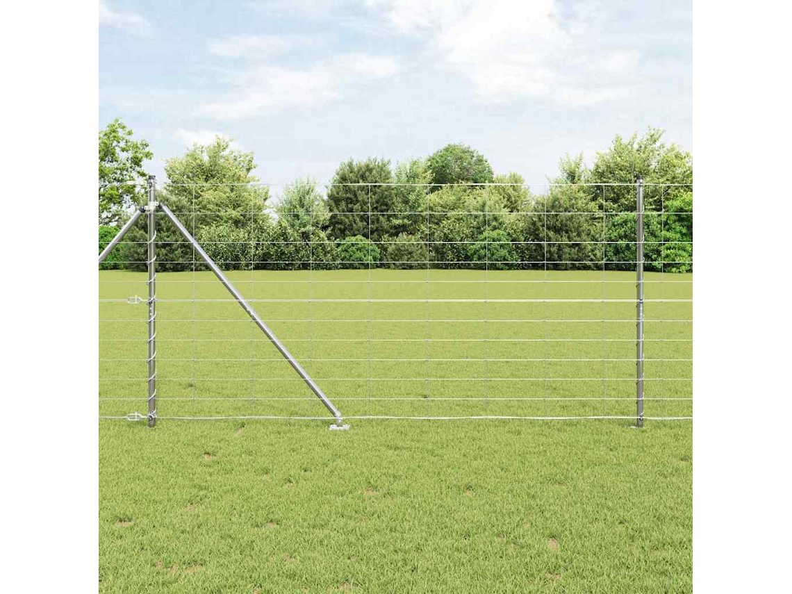 Vidaxl Cerca De Arame Soldado Com Espinhos 25 X 1,2 M Aço Galvanizado