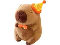 Conjunto Pelúcia Capivara para Aniversário, Material Macio,