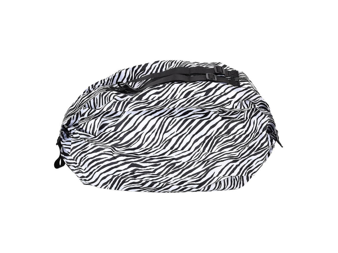 Sacola de Compras Reutilizável e Elegante em Tecido Oxford, Portátil, Dobrável, de Alta Capacidade, Impermeável, com Estampa de Zebra. GOKOCO