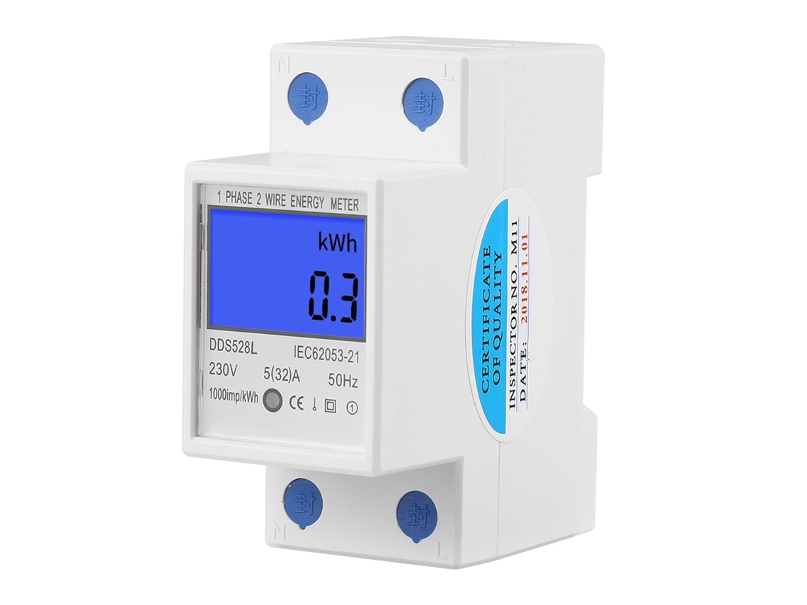 Laxiscreed Medidor De Energia Monofásico 5-32a Com Display Lcd Iluminado Para Eficiência Energética