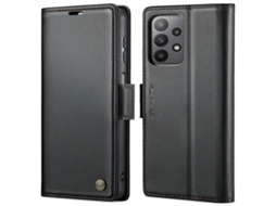 Capa Para Samsung Galaxy A23 Borboleta Fivela Litchi Textura De Telefone De Couro Rfid Antirroubo Preta