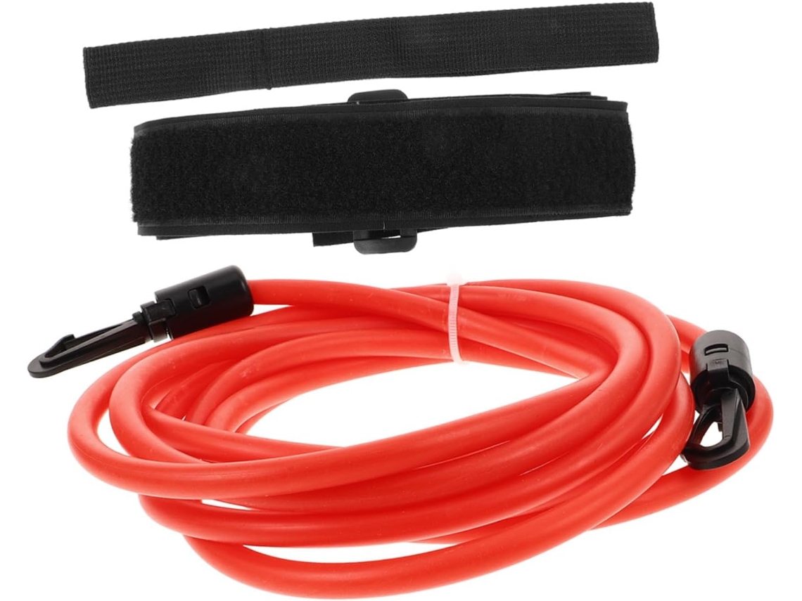 Faixa Elástica De Resistência Para Natação, Vermelha, Treinamento Na Cintura, Ideal Exercícios Piscina Adultos