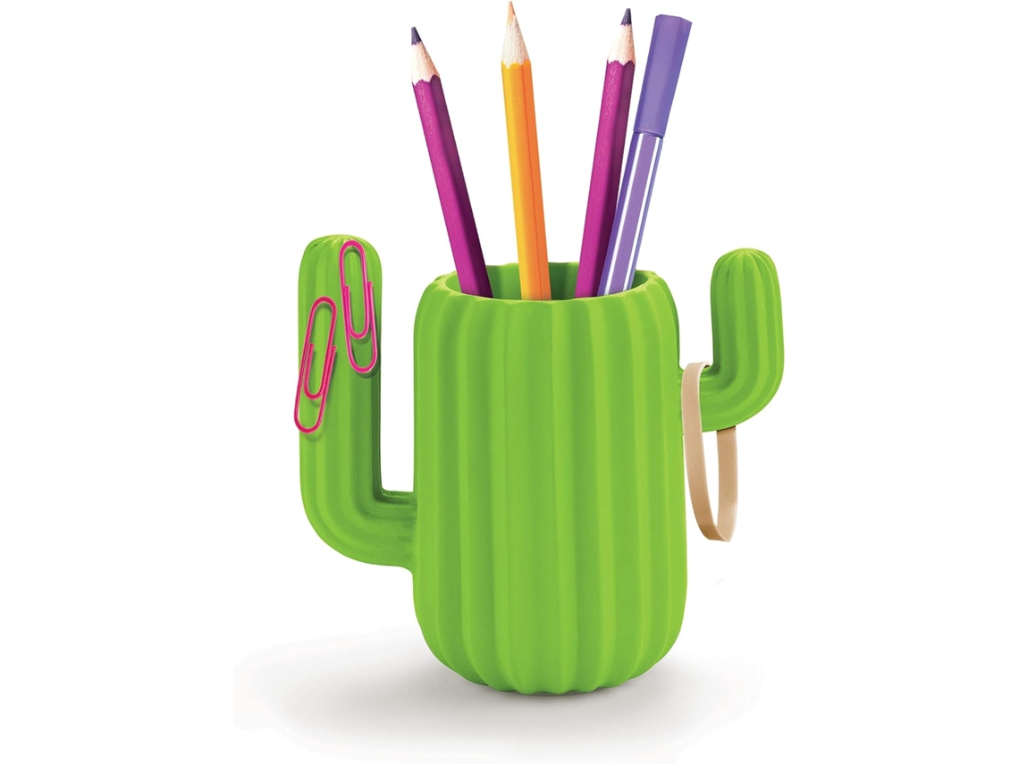 Organizador De Mesa Porta Caneta Cacto Verde ZMDECQNA