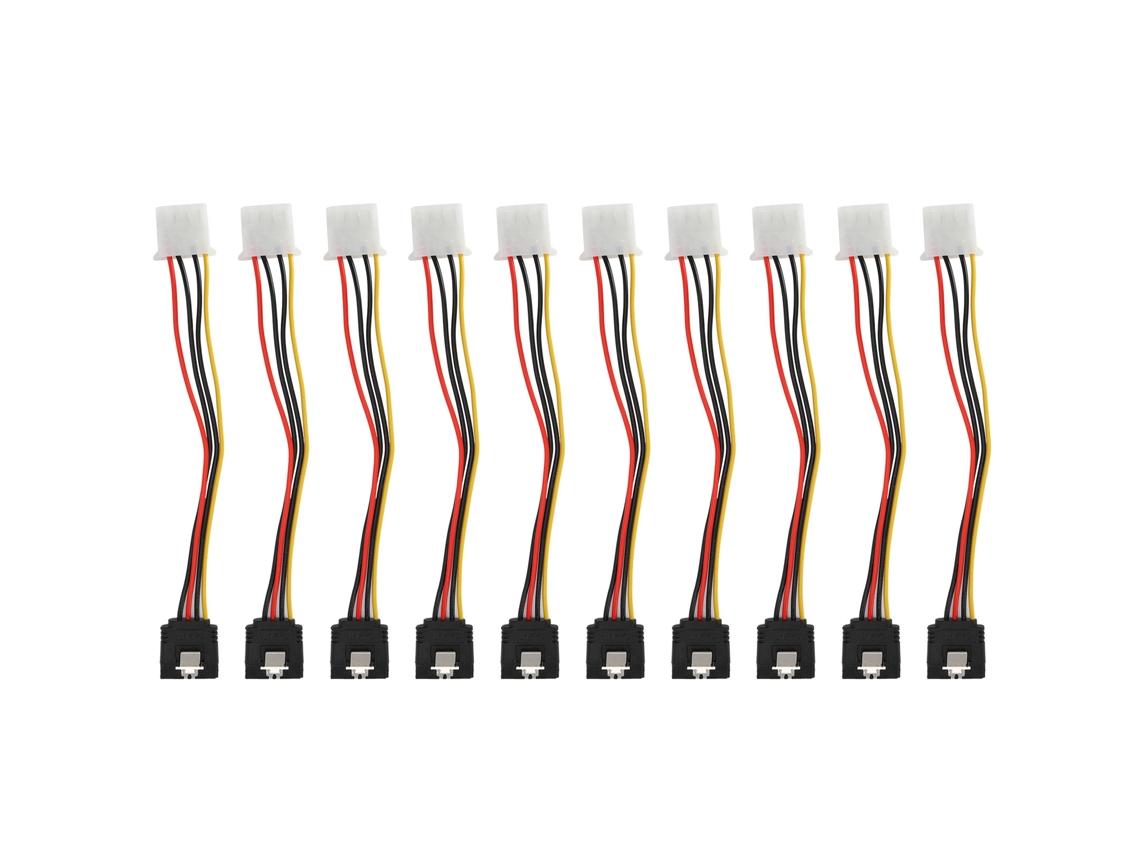 Aetheria 10 Cabos Sata Divisor de Alimentação 4pin Ide para 15pin Conversor para Hdd e Drives Ópticos