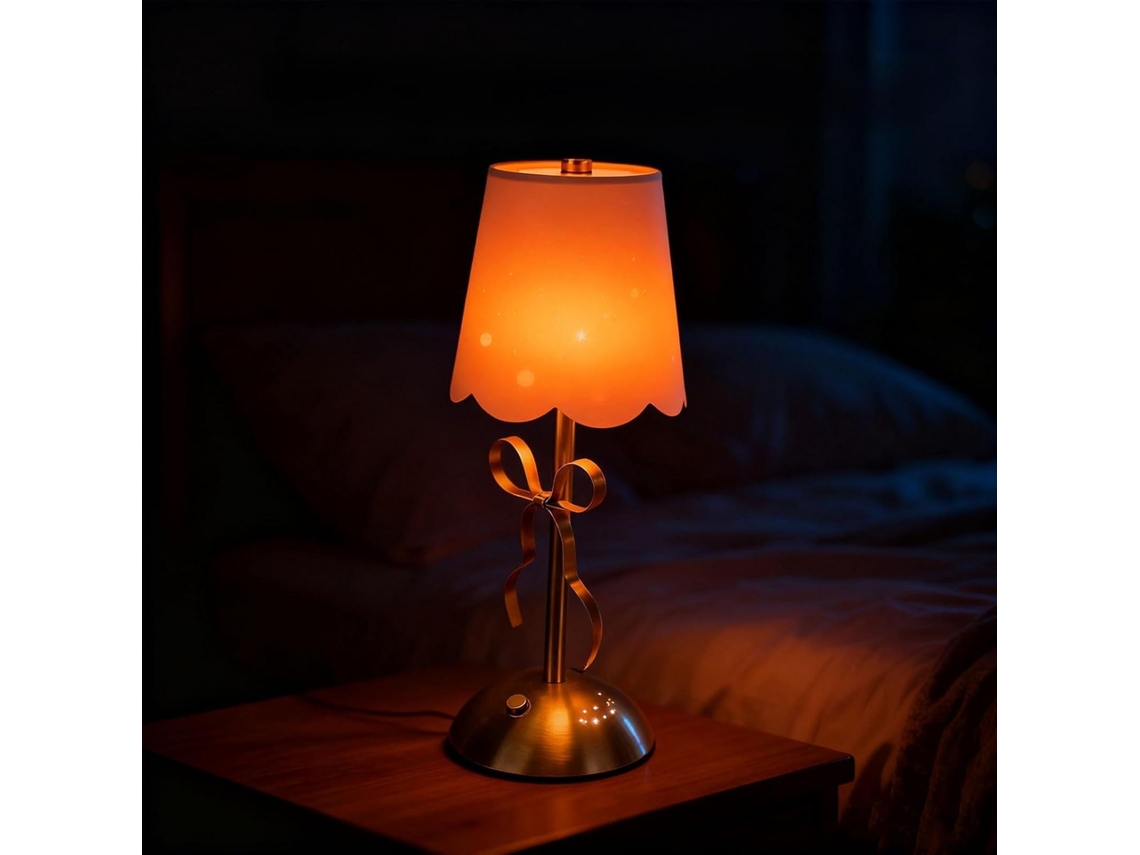 Luminária De Mesa Sem Fio, Portátil, Recarregável, Com Controle Por Toque, Design Decorativo Em Arco Com Cúpula De