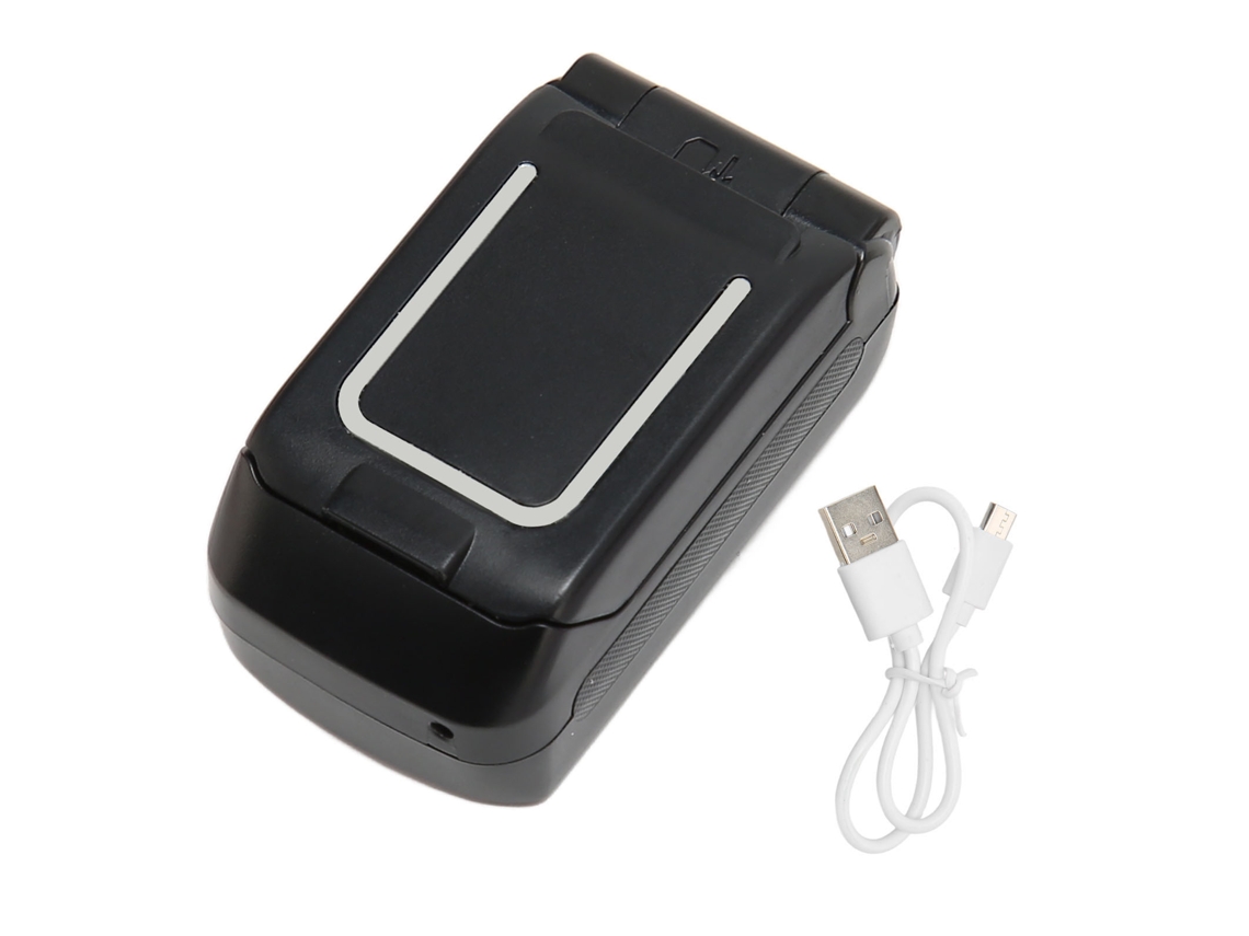 2026 telefone Flip Pequeno com Tela Oled 0.66 Polegadas 300mah Bateria Bluetooth para Idosos Preto