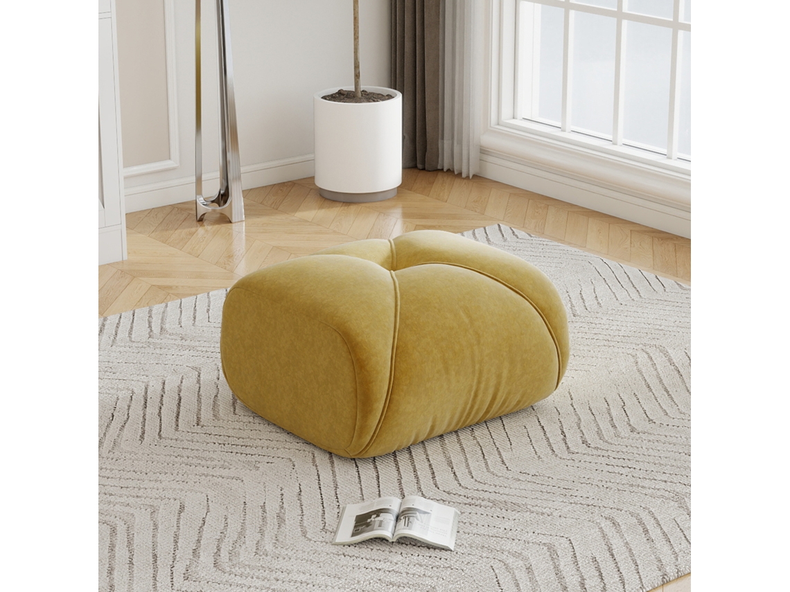 Elowin Otomano Chenille Amarelo