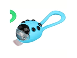Luz Dianteira LED S/MARCA para Bicicleta e Patinete Infantil, Forma de Joaninha, Luz Branca, Carcaça Vermelha