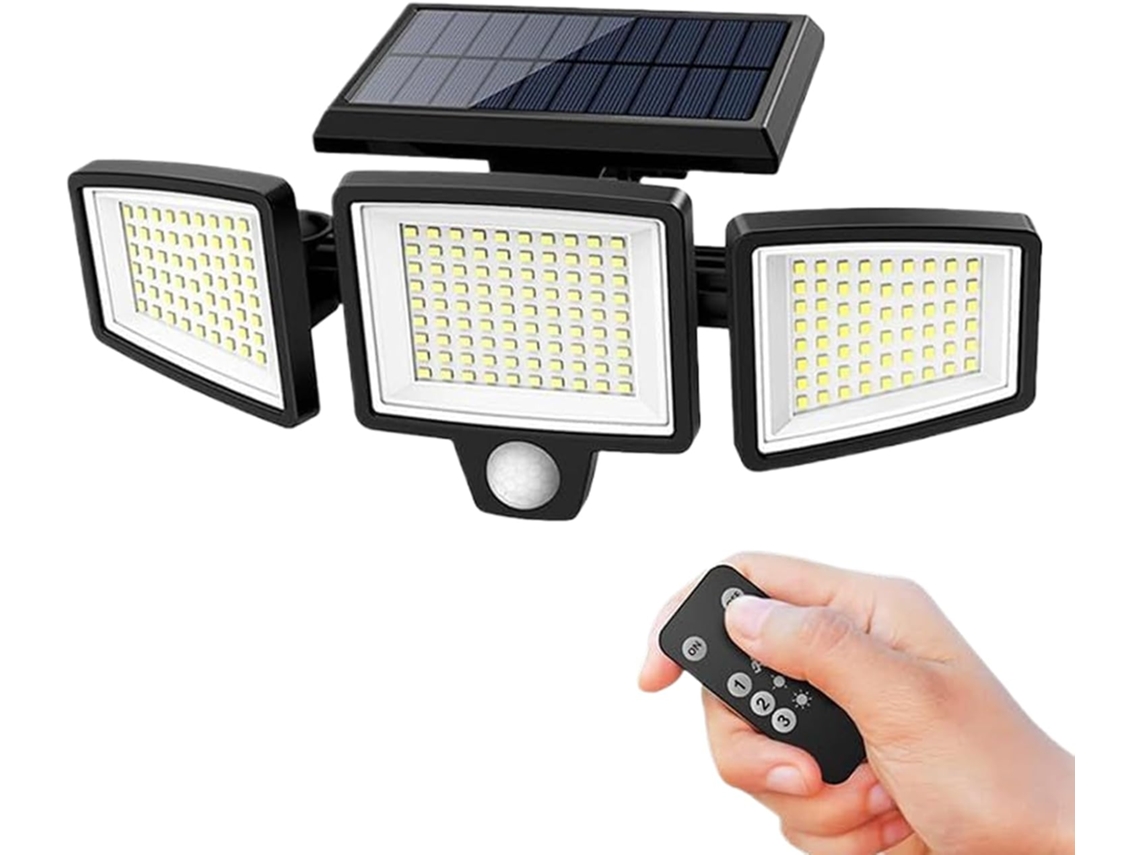 Luzes Solares Externas, 2500lm, À Prova D'água, Com Sensor De