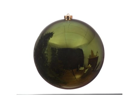 Bola De Natal Kaemingk 20cm Verde Plstico Slido Para Pendurar