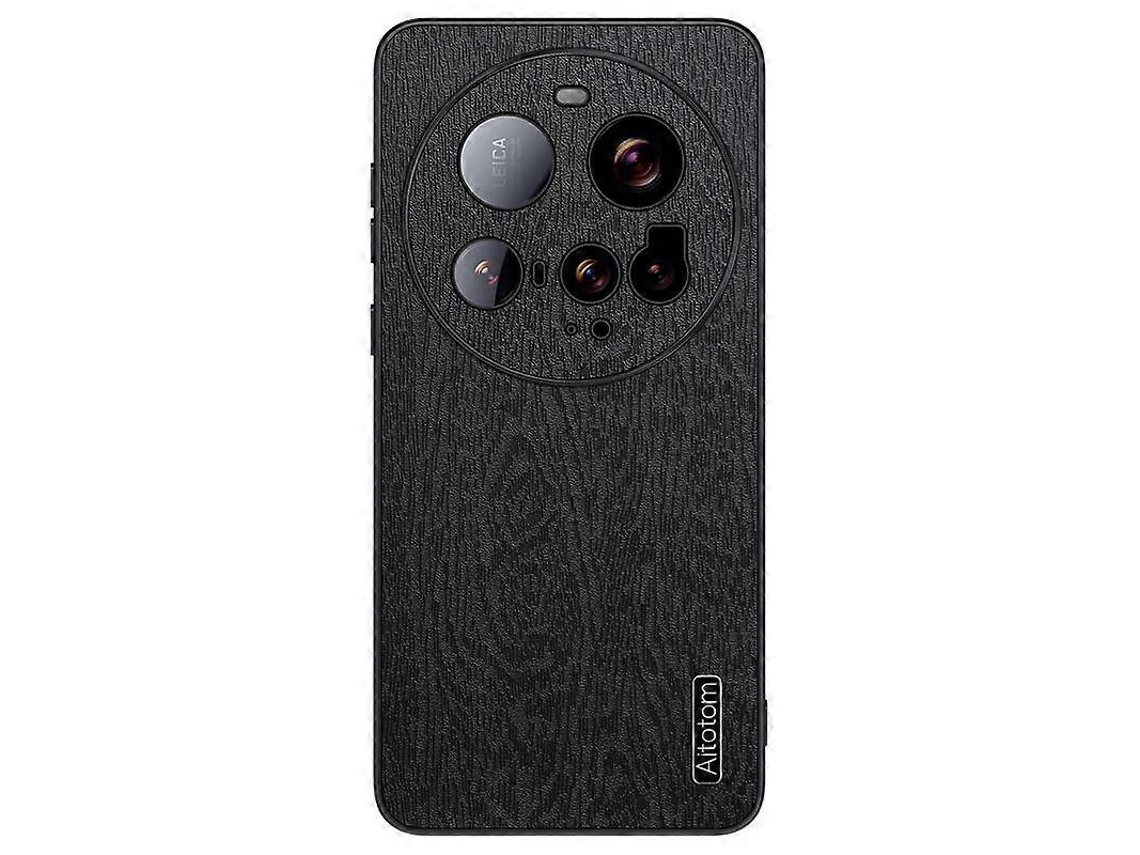 Capa De Celular À Prova De Choque Em Couro De Casca De Árvore