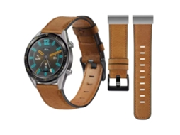 Bracelete Vintage Leather para Garmin fenix 7X - Solar Edition Castanho
