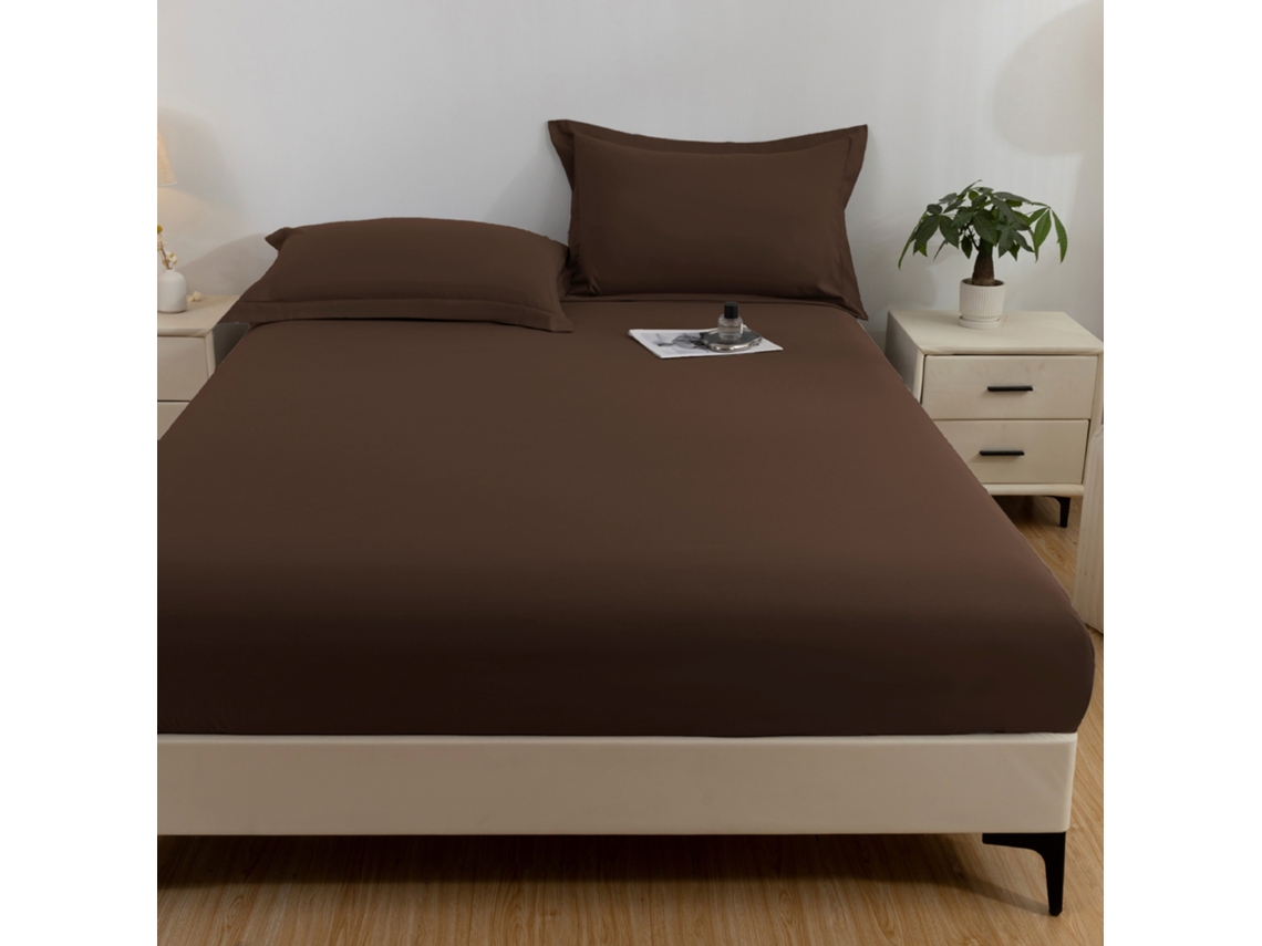 Protetor De Colchão Impermeável Czhhmart 100cmx200cm (com Par De Fronhas) Marrom