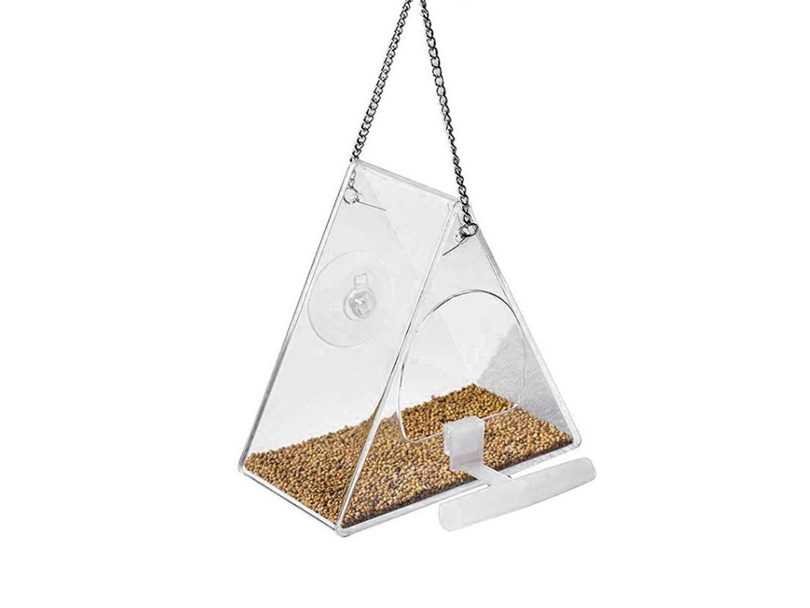 Alimentador de Aves Acrílico Transparente