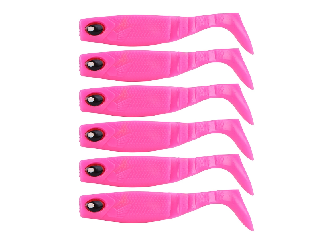 Paddle Tail Soft Bait (bionic Fish Lure, Artificial Bait, Simulated Bait) Two-color Lure 100mm 5.5g 6pcs Water Beauty Pvc Soft Bait Fishing Lure