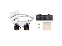 Lupa de cabeça com kit de luz LED fria e quente (1,5x-10x) para reparo de circuitos e joias.