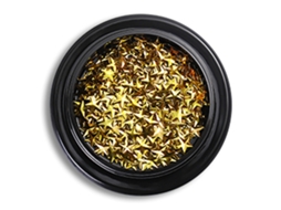 Adorno De Unha Com Lantejoulas De Glitter Irregulares Em Estrela De Cinco Pontas (4dourado) - 1 Caixa