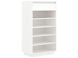 Sapateira 60x34x105 Cm Madeira de Pinho Maciça Branco MAISON EXCLUSIVE