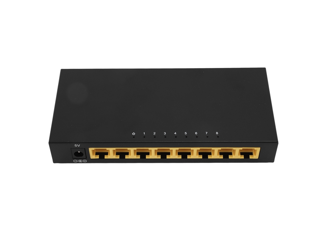 2026zentro-switch Ethernet De 8 Portas 10/100mbps Plug And Play Splitter Com Detecção Ai E Modo Vlan Bivolt Plug Us