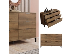 Cómoda/roupeiro Com Seis Gavetas, Ideal Para Quartos E Salas De Estar, Bem Como Aparadores/armários Altos.