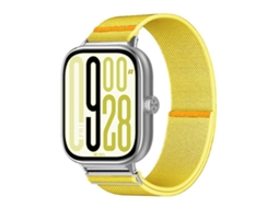 Bracelete para Redmi Watch 6/5/4 Xiaomi Band 9 Pro/8 Pro Nylon Elástico Laço Ajustável Amarela XIAOMOYU