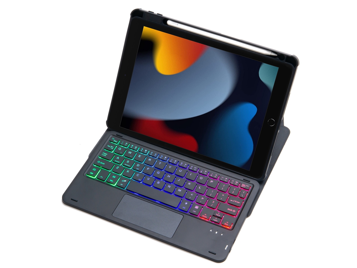 Capa de Teclado Bluetooth para iPad Air 3 2019, giratória, acrílico, verde escuro XIAOMOYU