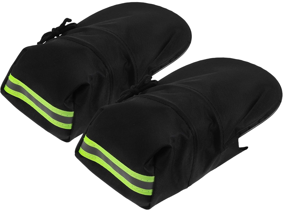 Luvas De Proteção Para Guidão De Motocicleta Elétrica Em Couro Pu Impermeável, Resistentes Ao Vento.
