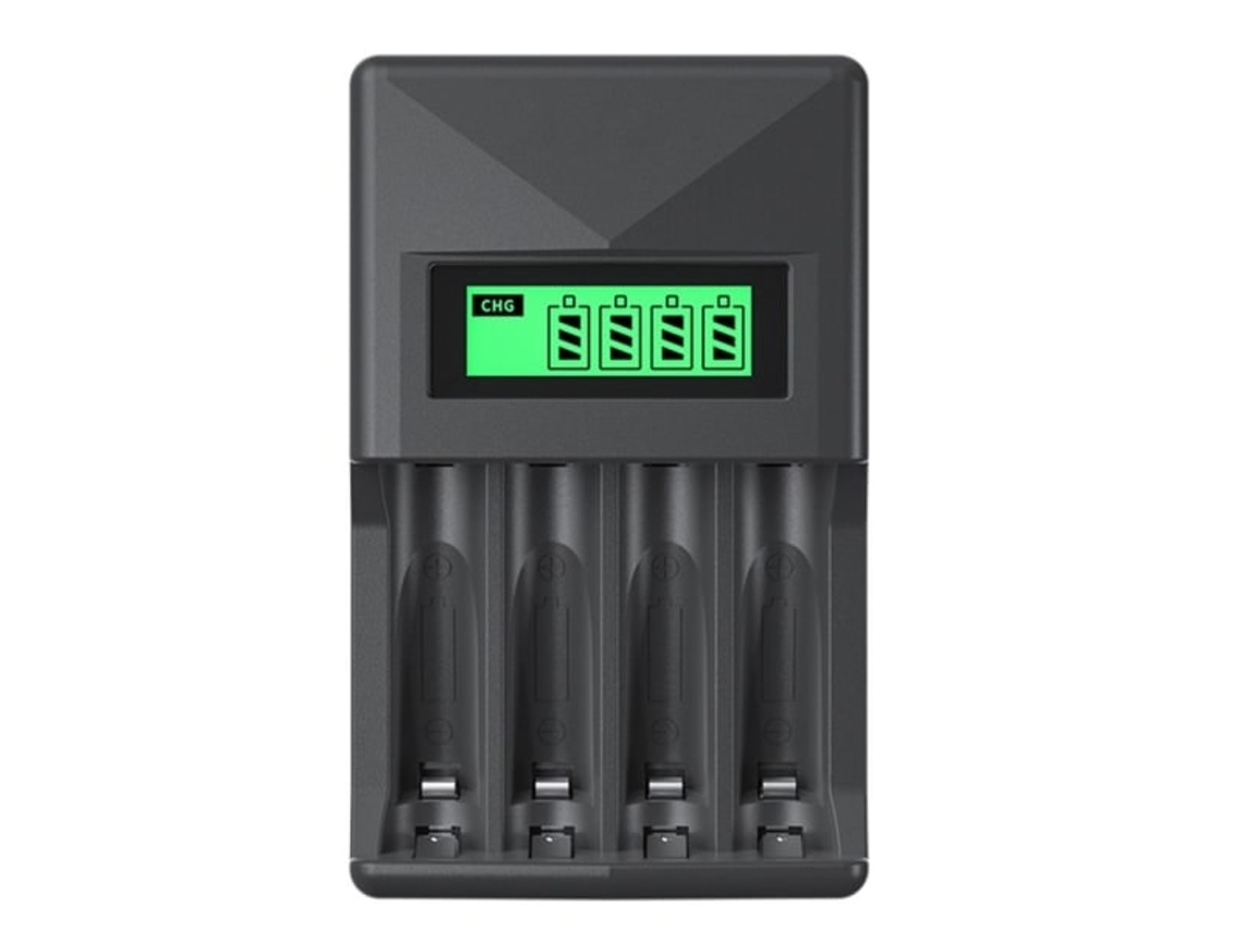 Lurelia Carregador De Pilhas 1a Lcd Usb 6,8 Cm 3 Para Recarregáveis Com Proteção 4 X 6