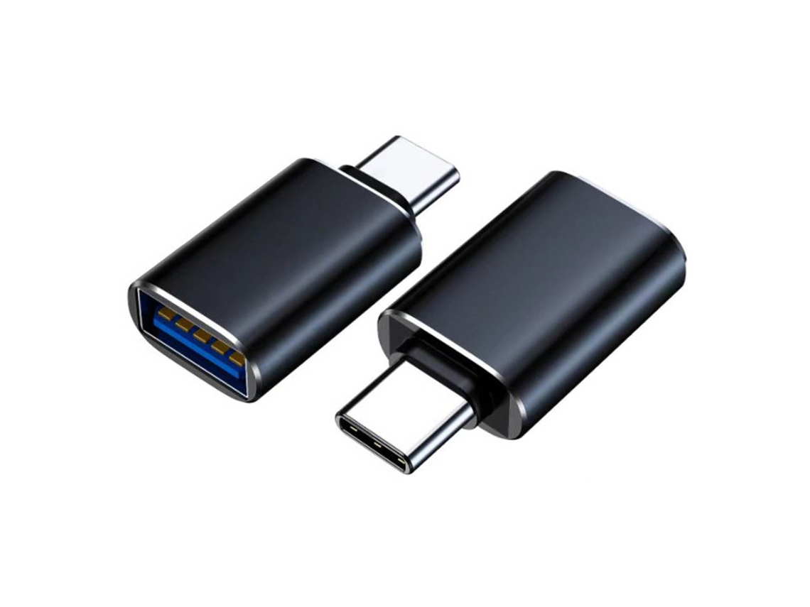 Aetheria 2 Adaptadores Otg Usb 3.0 Preto para Conexão Mouse Teclado Pd Carregamento Rápido 5gbps