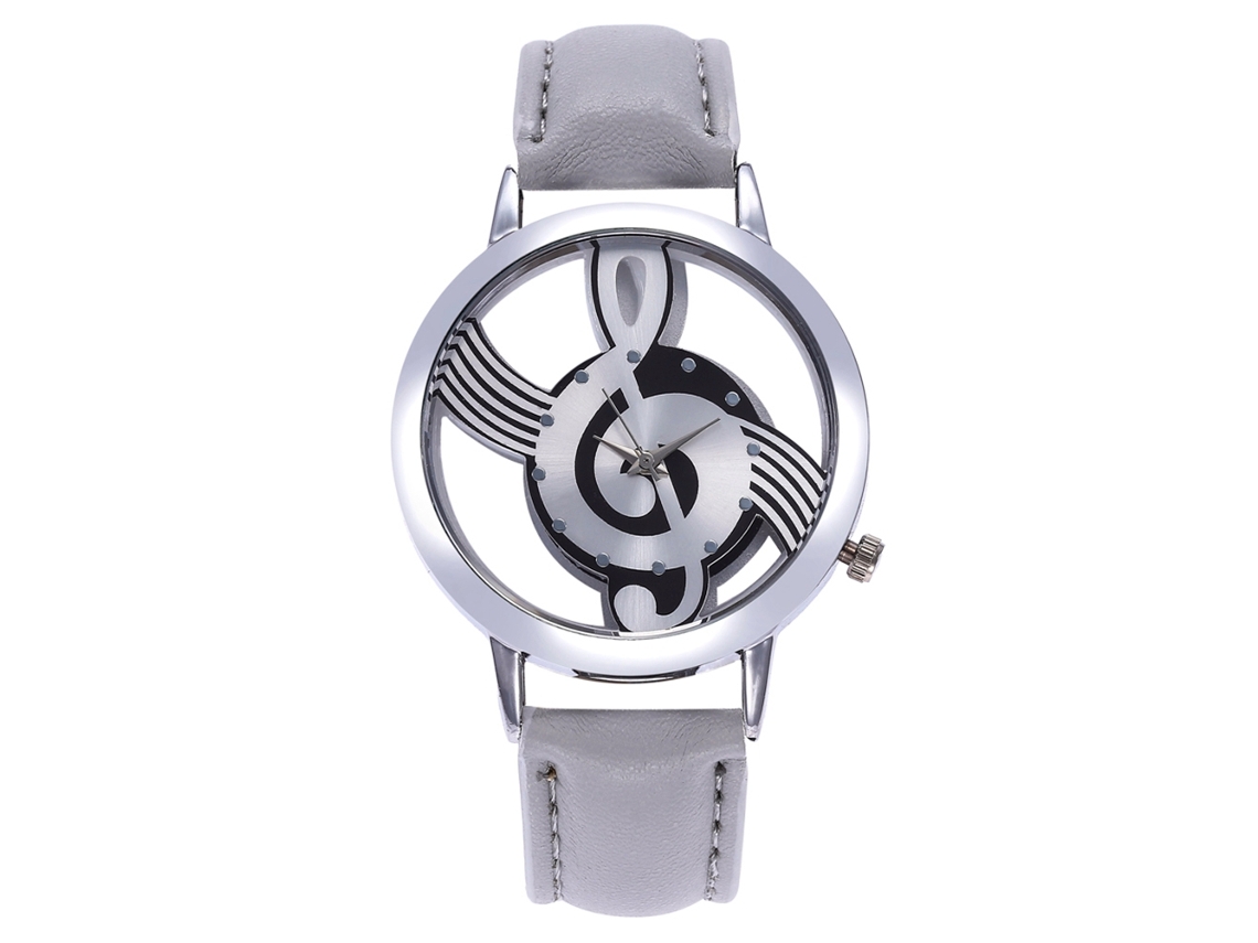 Reloj De Pulsera Analógico De Cuarzo Con Dial Redondo Moda Para Mujer (gris)
