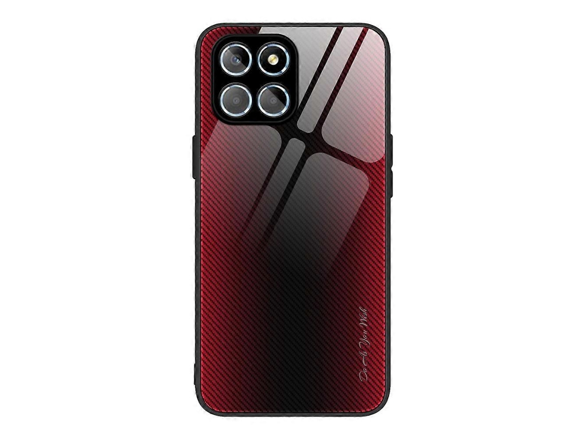 Capa Para Celular For Honor X8 Com Textura Gradiente Em Tpu E Vidro.