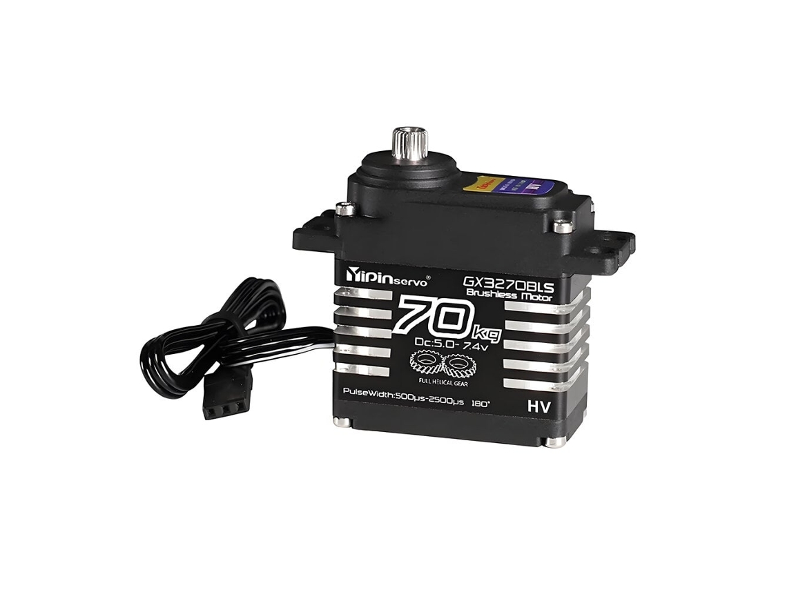 Servo Digital de Indução Magnética de Alto Torque Yipinservo Gx3270bls 25t 180/270 70kg Ip68 À Prova D'água para Carros Rc 1/8 e 1/10 MDUG