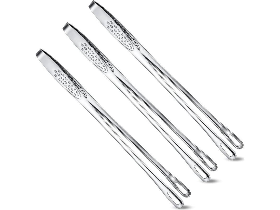 Pinça para grelha Rebe - Conjunto de 3 peças em aço inoxidável, utensílio de cozinha para churrasco e culinária.