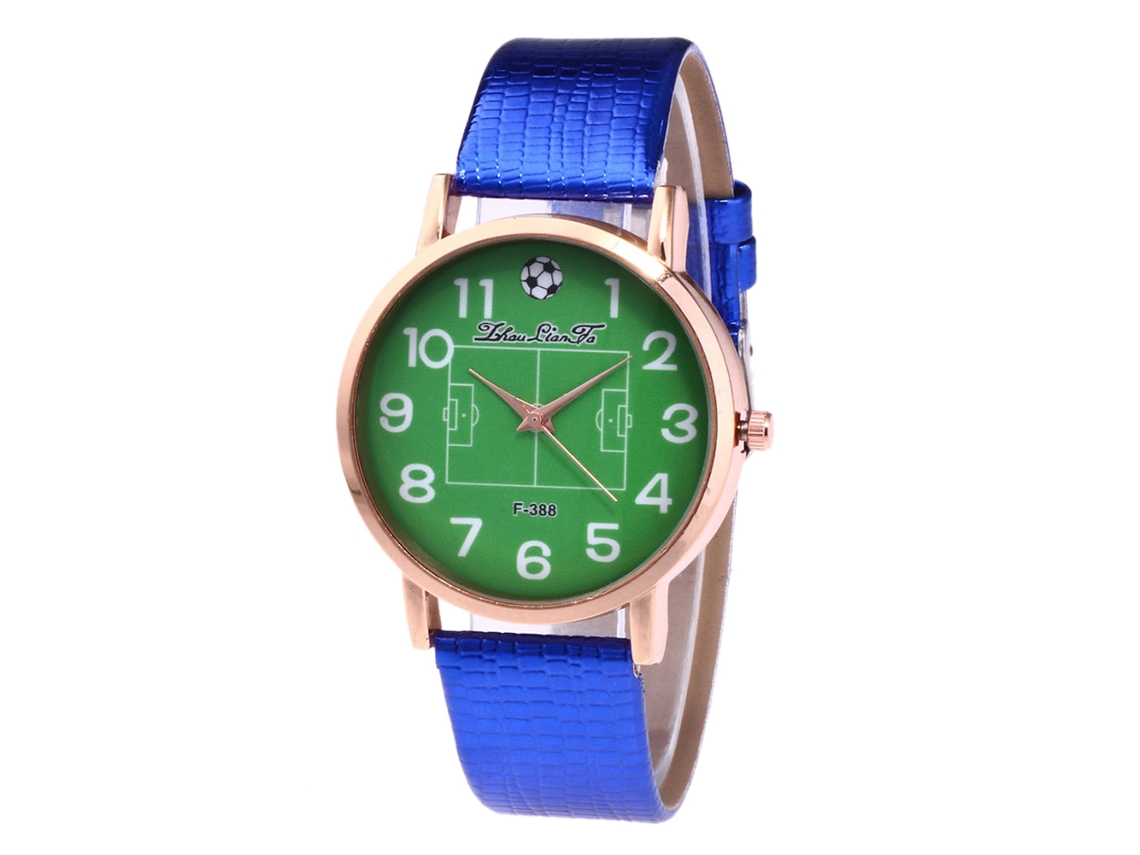 Relógio masculino Zhoulianfa F-388 em couro de crocodilo azul, movimento de quartzo para negócios.