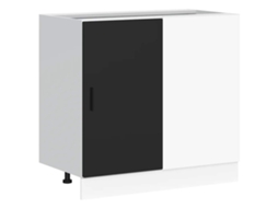 Kitchen Base Cabinet, Kitchen Base Cabinets Vidaxl Preto Madeira Processada (n/a)