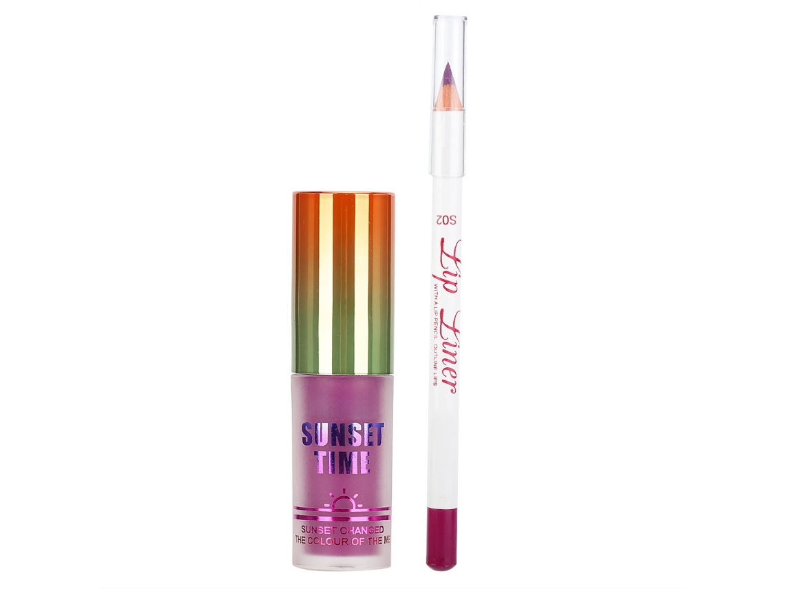Kit Cosmética Labial: Gloss Líquido Matte, Batom E Batom Duradouro 2desejo