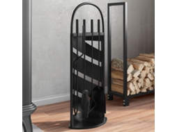 Vidaxl Conjunto De Ferramentas Para Lareira 5 Pcs 23x15x66 Cm Aço