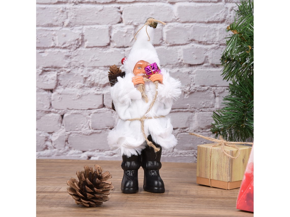 Primerox boneca Decorativa Natalina Branca Cute Brinquedo Presente para Crianças 3+ Anos
