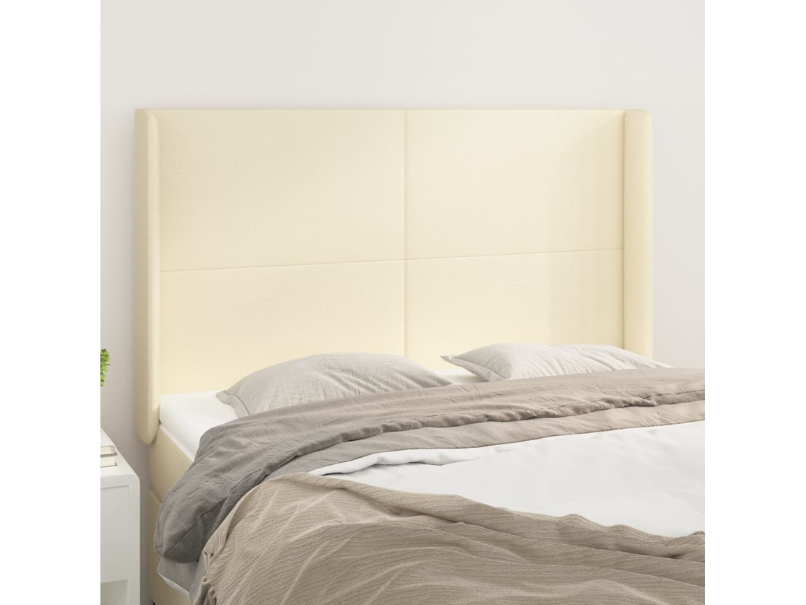 Headboard, Headboards Vidaxl Creme Couro Artificial (147 X 16 X 118/128 Cm)