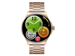Smartwatch com chamadas Bluetooth, controle de voz, mostradores personalizáveis, previsão do tempo e reprodução de música. Bestvite
