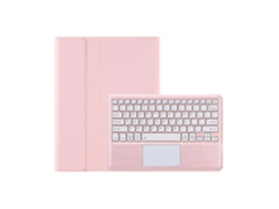 Am24-a Capa De Couro Para Tablet Com Teclado Bluetooth Destacável Ultrafino Em Tpu E Touchpad