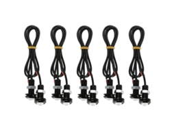 Luz Olho de Águia YURU LED 10W, 18mm, Branco, Carro, Ré, Sinal, Drl
